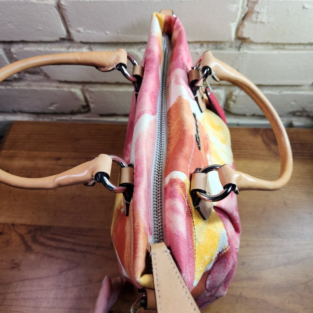 Euc Rare Coach Ashley Floral Multi-Colored Shoulder Bag/Satchel Purse - Picture 7 of 14